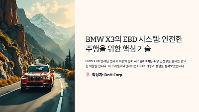 BMW X3의 EBD 시스템: 안전한 주행을 위한 핵심 기술