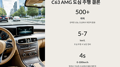 C63 AMG 도심 주행, 과연 현실적인 선택일까?