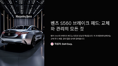 벤츠 S560 브레이크 패드: 교체 주기와 비용, 그리고 관리 팁